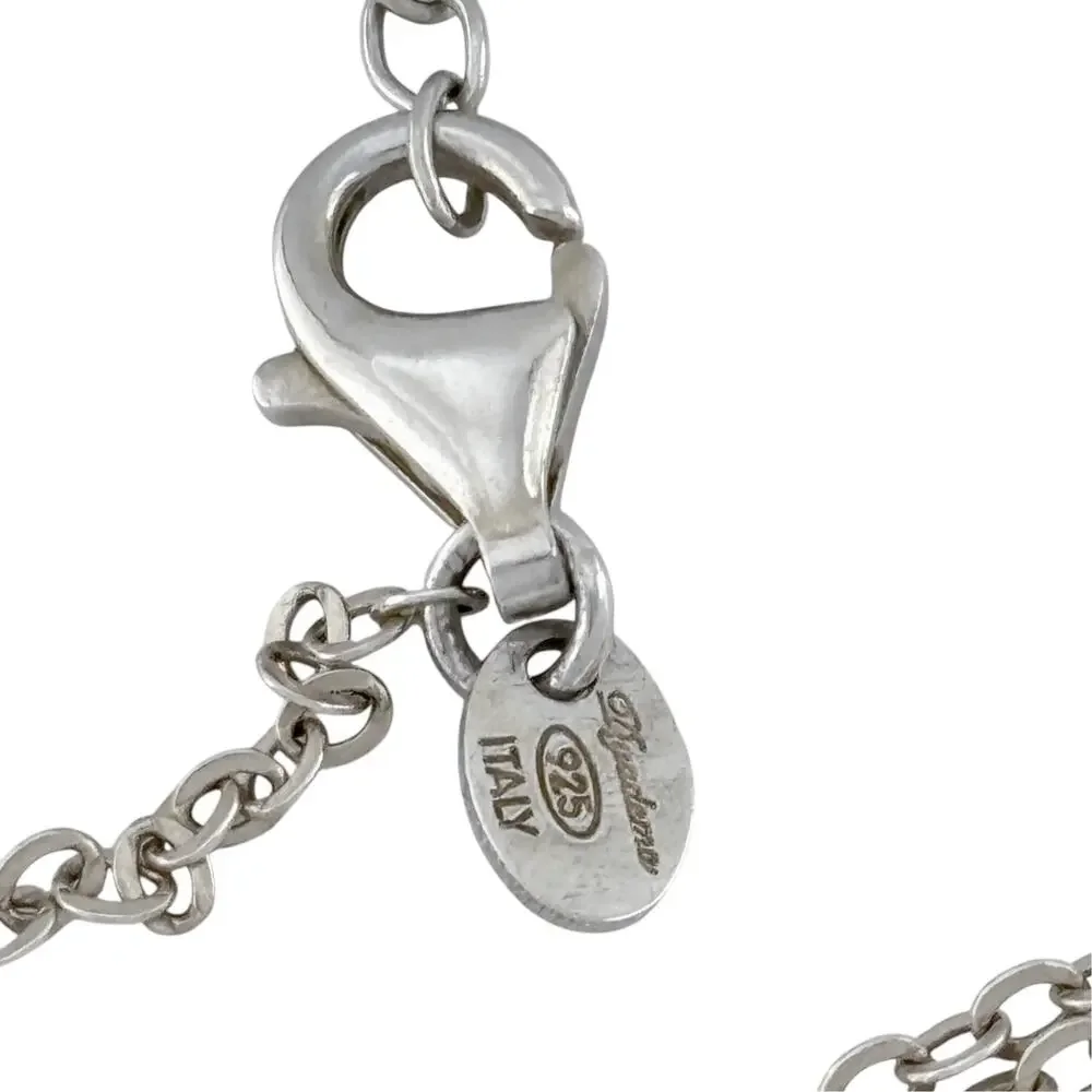 Vintage Italy Dyadema Sterling Silver 925 Swallow Necklace 16.5-18.5